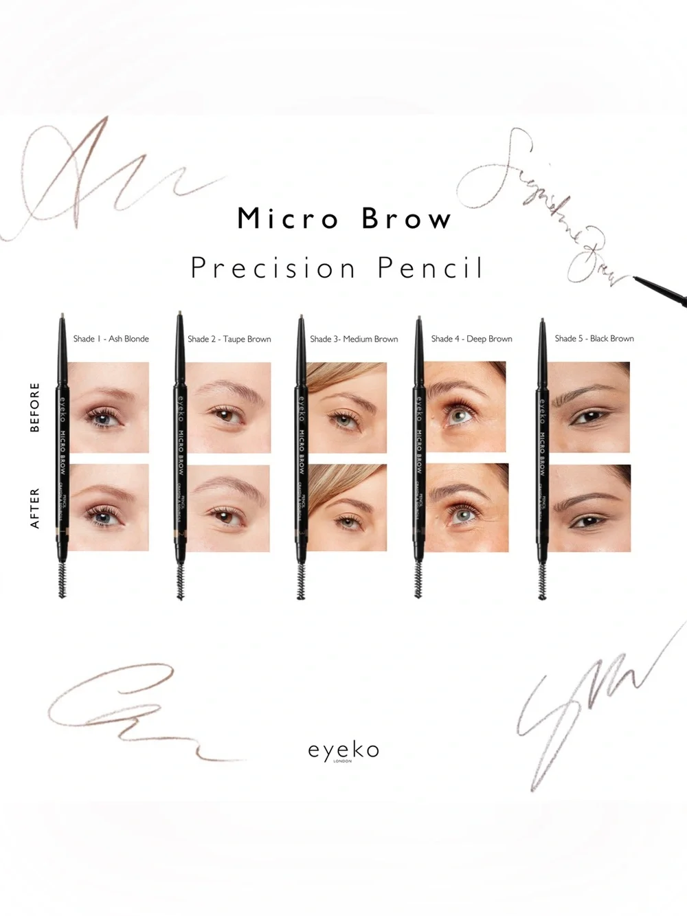 Eyeko Micro Brow Precision Pencil- Medium Brown